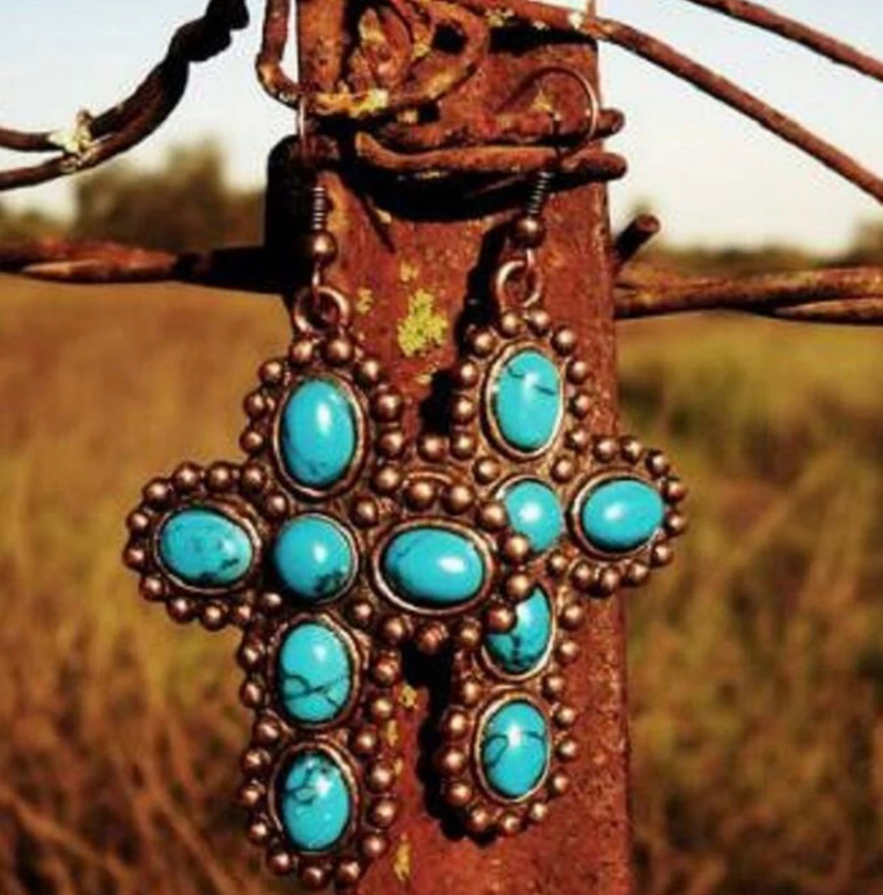 Native american turquoise 2025 cross pendant