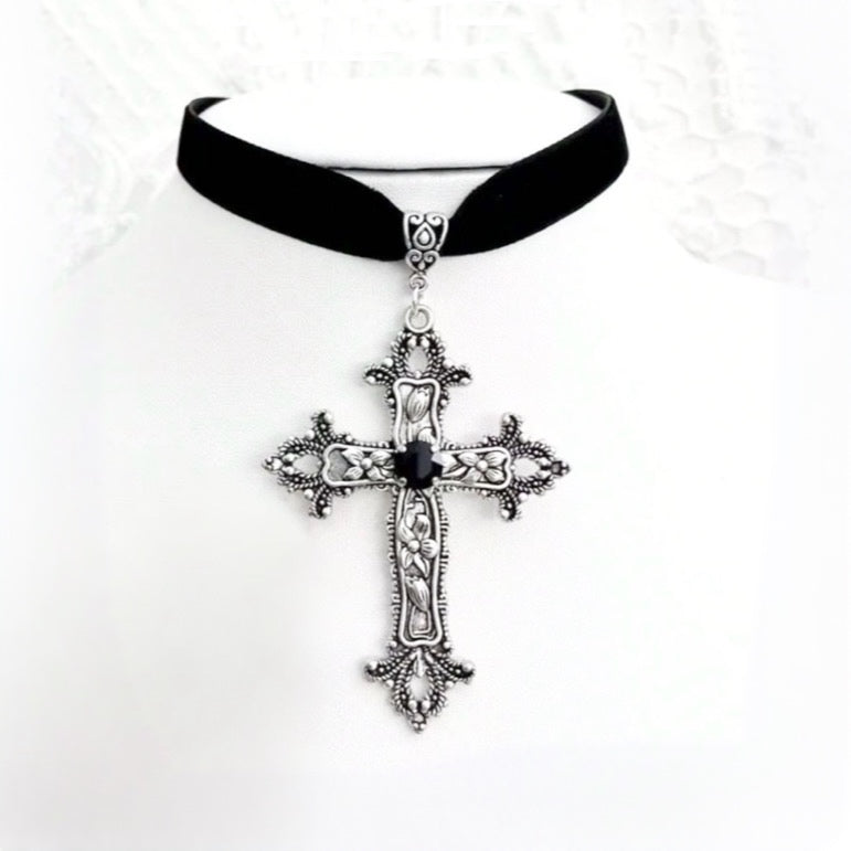 Sahara Cross Choker Necklace