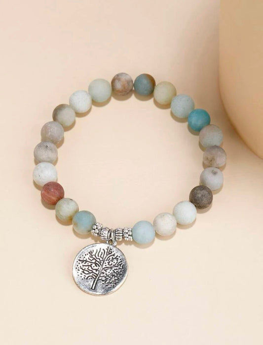 Tree Of Life Beaded Charm Bracelet